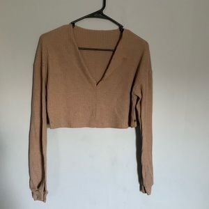 Tan long sleeve top